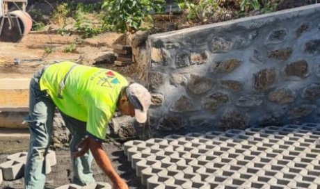 Mur moellon et dalle drainante à ST LEU