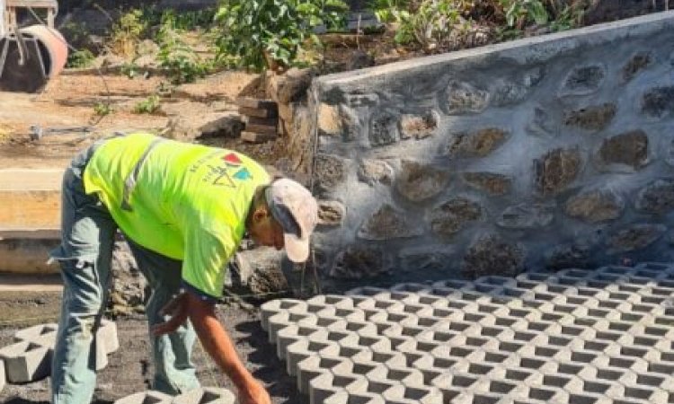 Mur moellon et dalle drainante à ST LEU